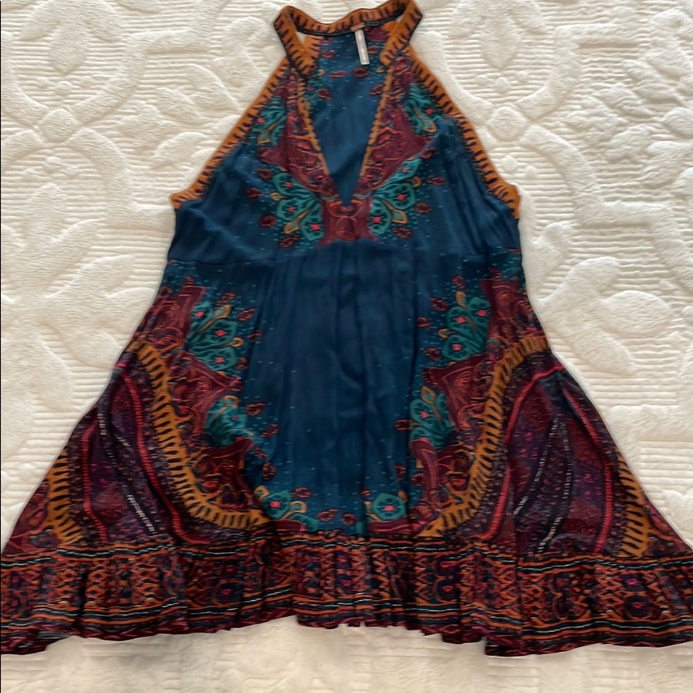 Free People Multicolor Paisley Mini Dress